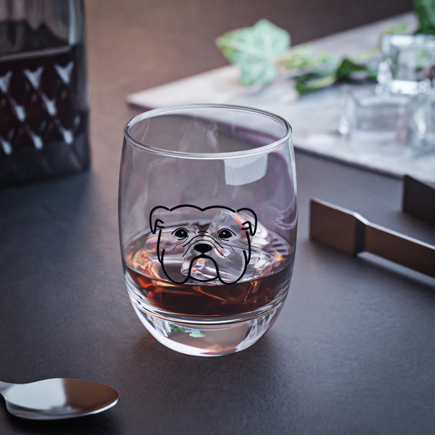 English Bulldog Whiskey Glass (6oz)