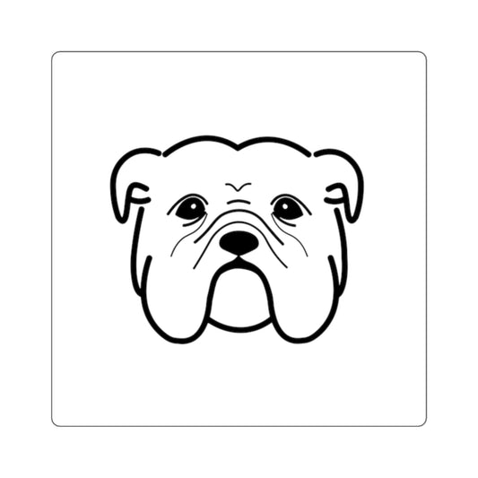 Bulldog Square Stickers