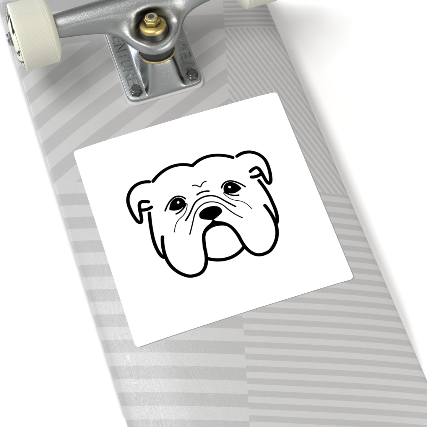 Bulldog Square Stickers