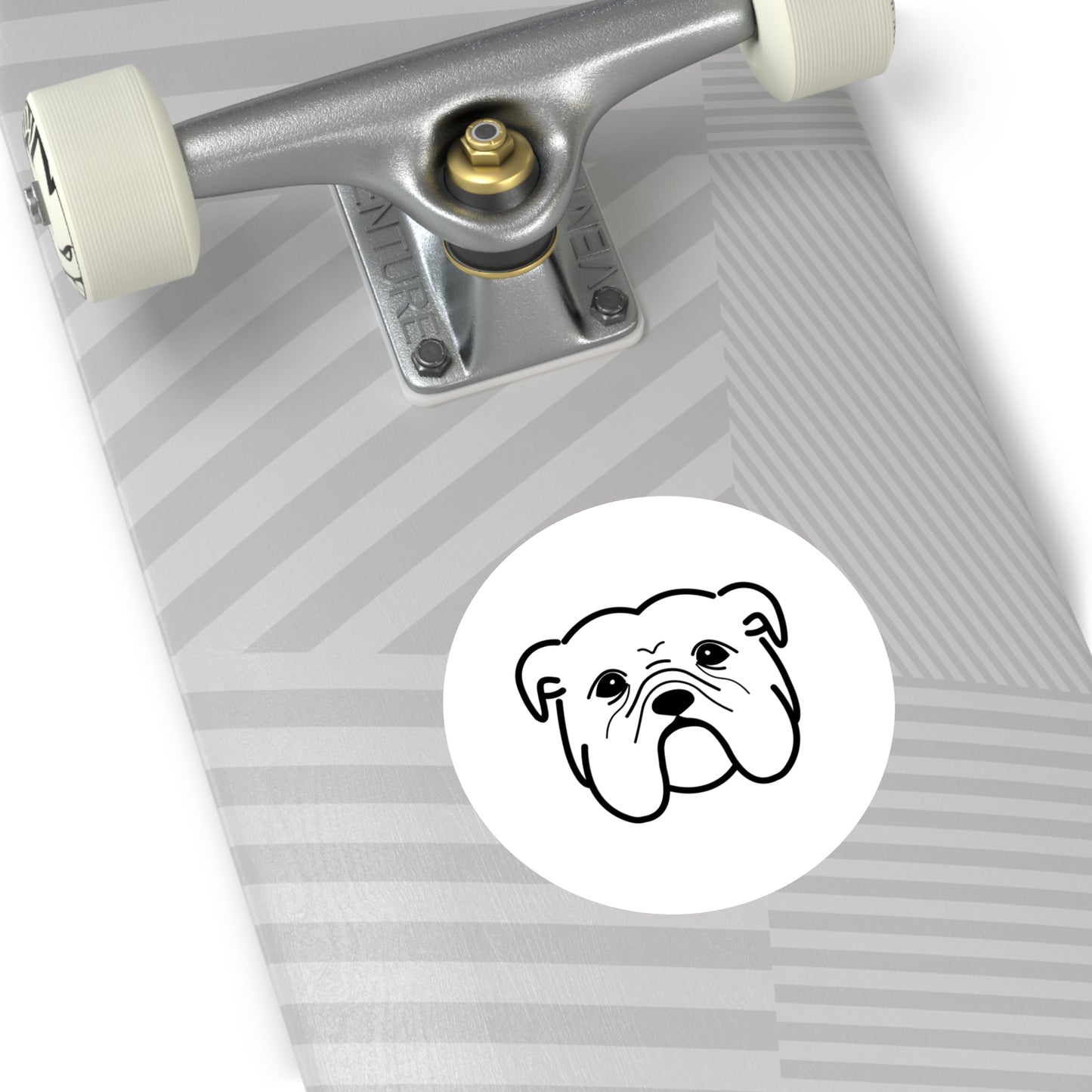 Bulldog Round Stickers, Indoor\Outdoor