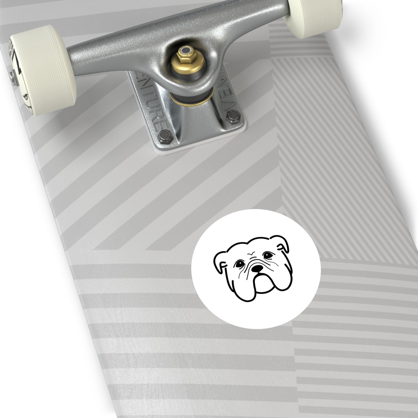 Bulldog Round Stickers, Indoor\Outdoor