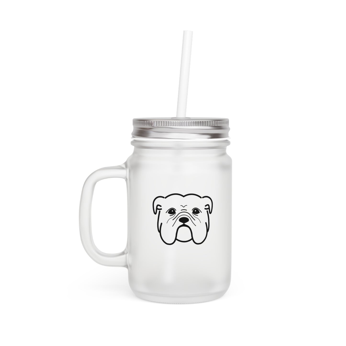 English Bulldog Mason Jar (12oz)