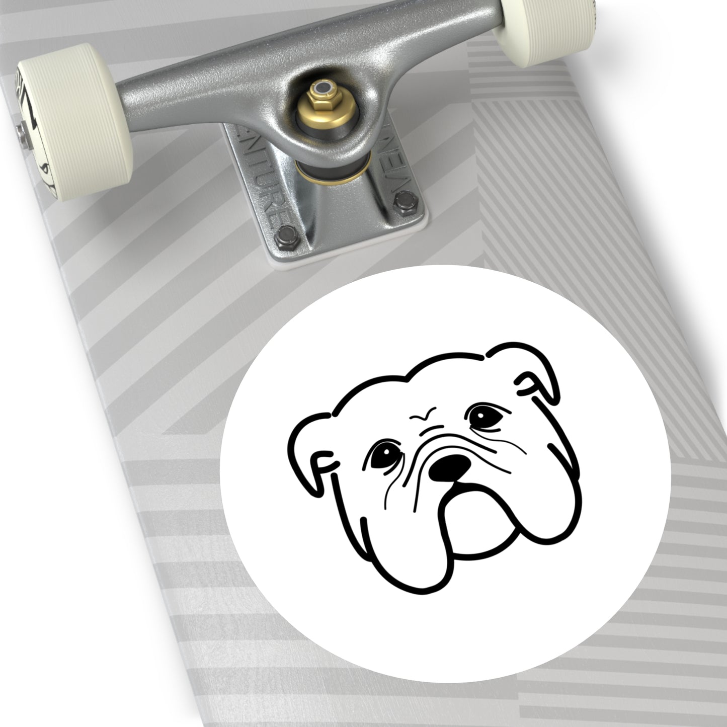 Bulldog Round Stickers, Indoor\Outdoor