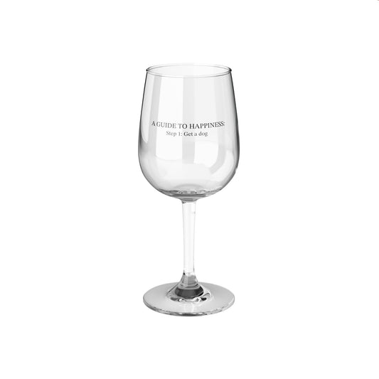 A Guide to Happiness Wine Glass (12oz)