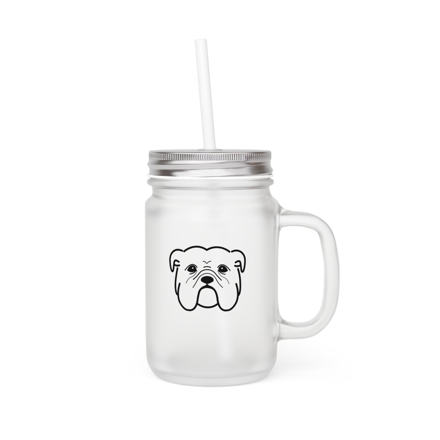 English Bulldog Mason Jar (12oz)