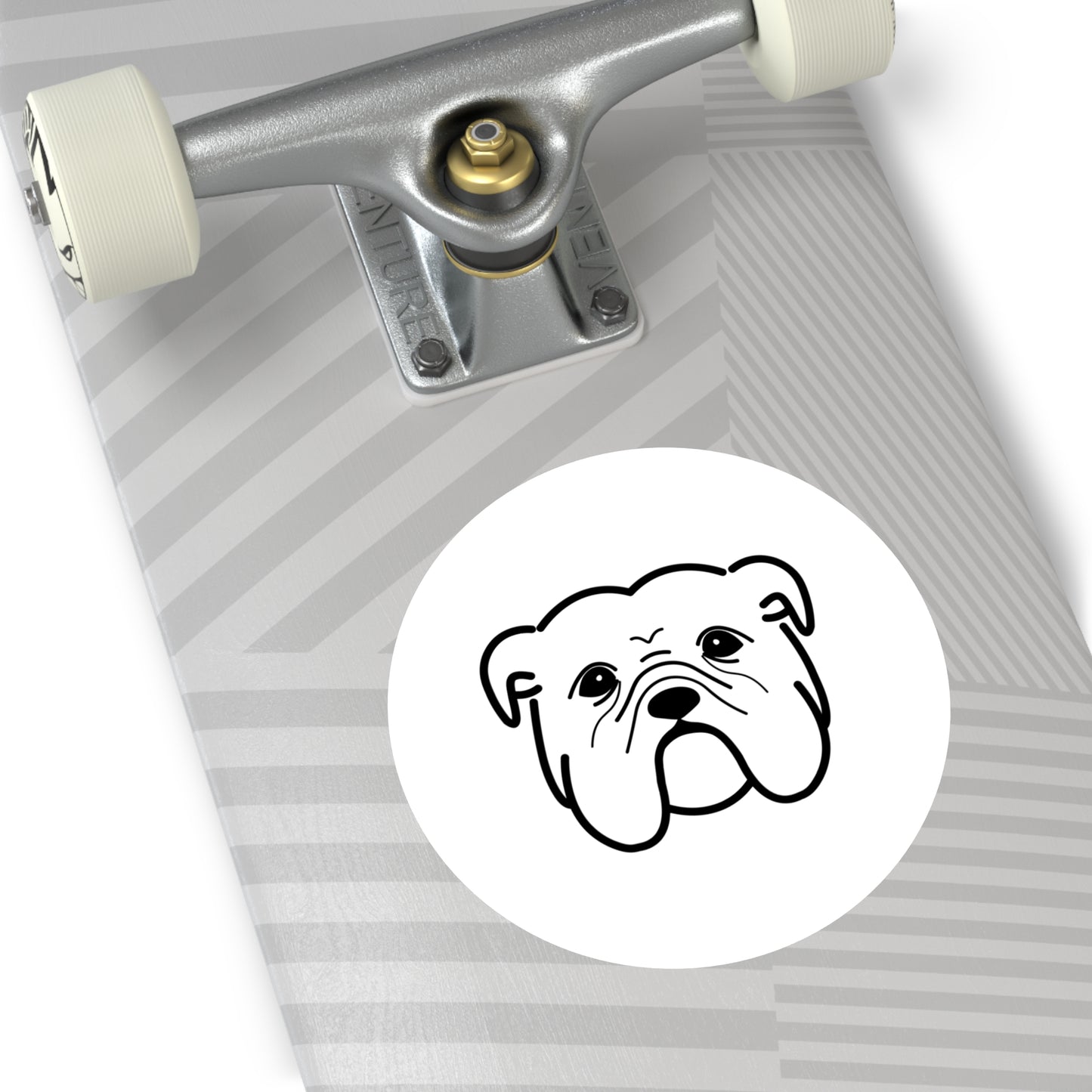 Bulldog Round Stickers, Indoor\Outdoor