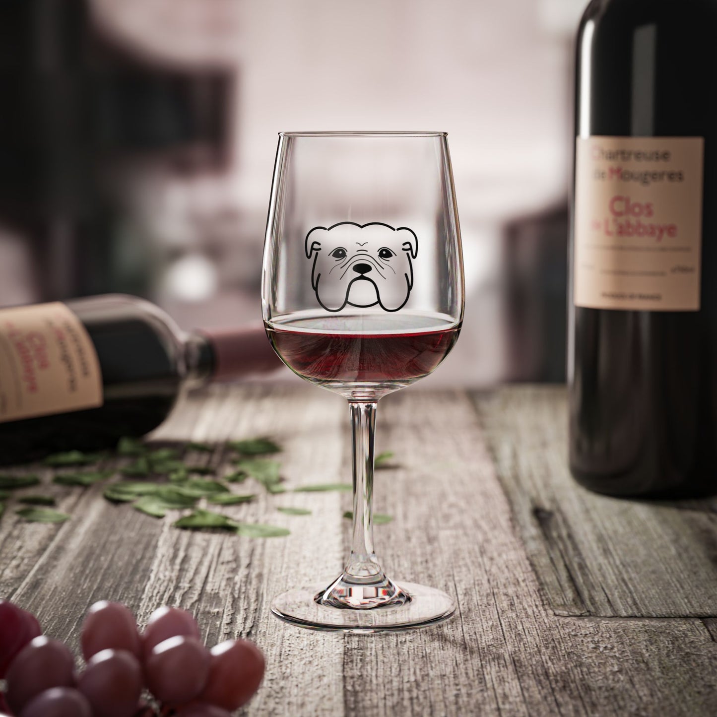 English Bulldog Wine Glass (12oz)