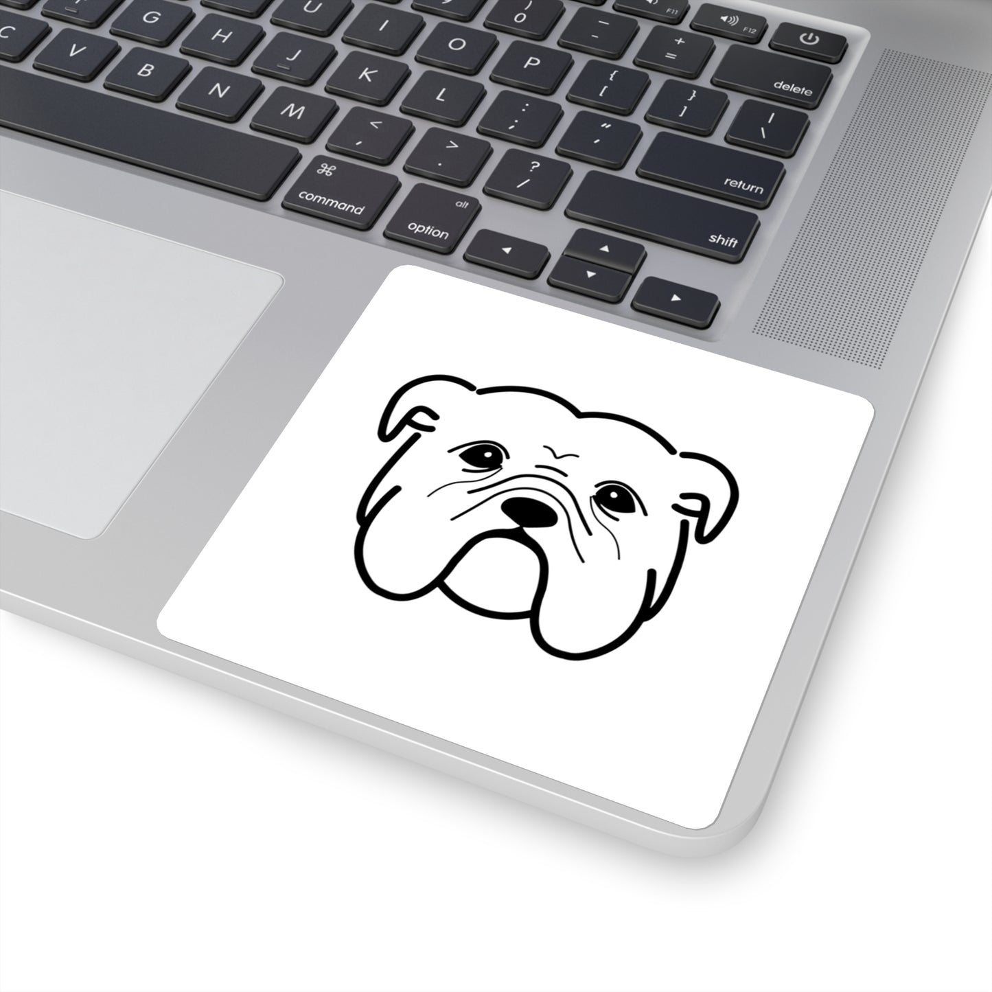 Bulldog Square Stickers