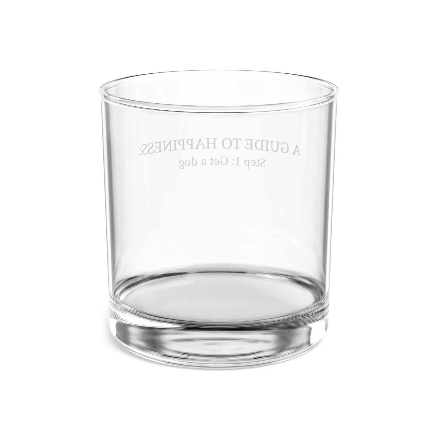 A Guide to Happiness Rocks Glass (10oz)